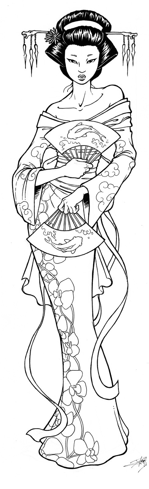 japanese art and coloring pages - photo #27