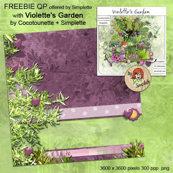 qp simplette violettes garden cocotounette