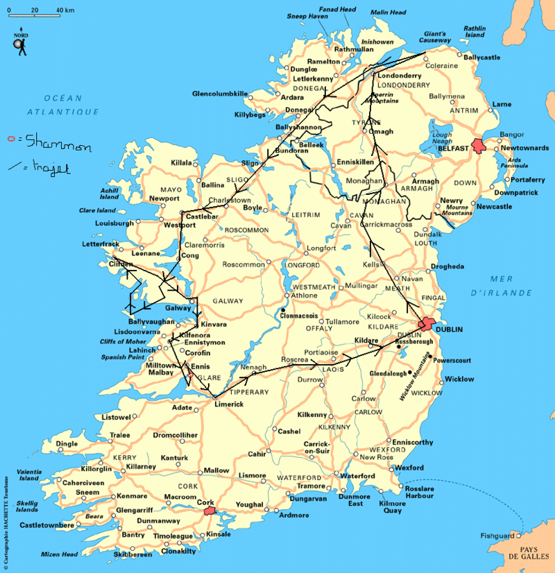 Shannon Irlande Carte