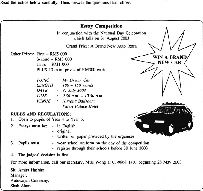 Soalan UPSR 2003 (Set1)